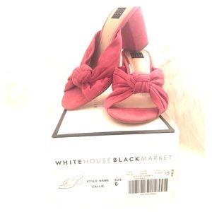 White House/Black Market Pink Callie Mules (Size6)